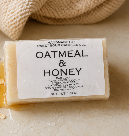 Oatmeal & Honey Cold-Processed Bar Soap